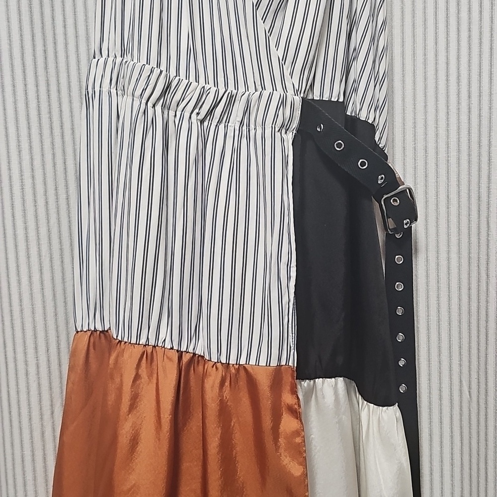 Tibi Mixed Media Midi Dress - Picture 4 of 7